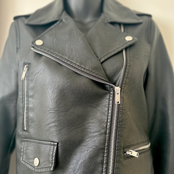 Noisy May Nmnora L/S Faux Leather Jacket - Picture 3 of 9